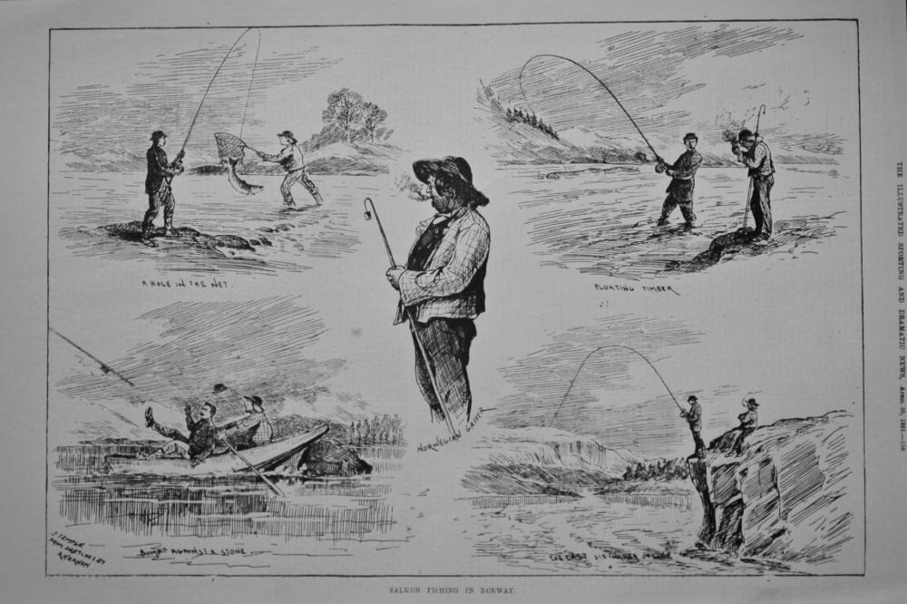Salmon Fishing in Norway.  1881.