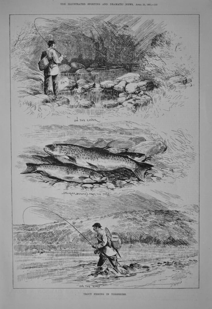 Trout Fishing in Yorkshire.  1881.