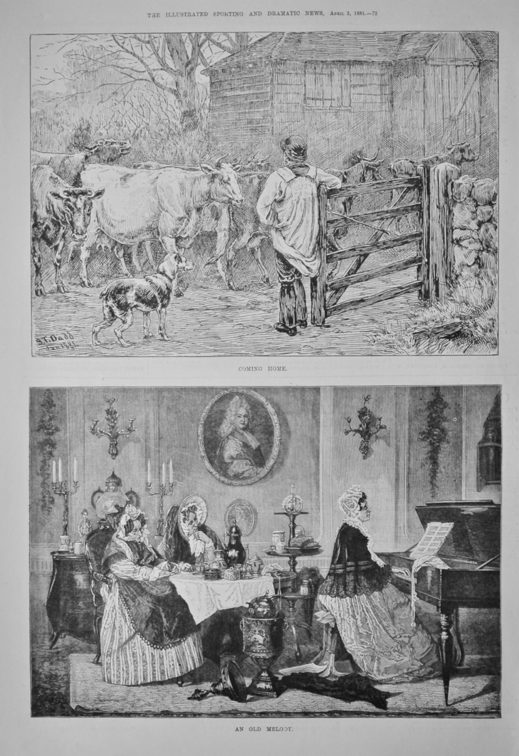 Coming Home.   &   An Old Melody.  1881.