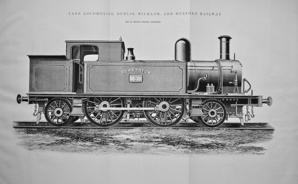 Tank Locomotive, Dublin, Wicklow, and Wexford Railway. 1899.