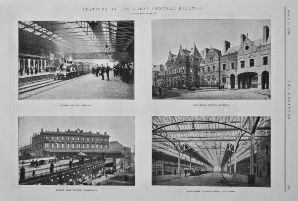 Stations on the Great Central Railway.  1899.