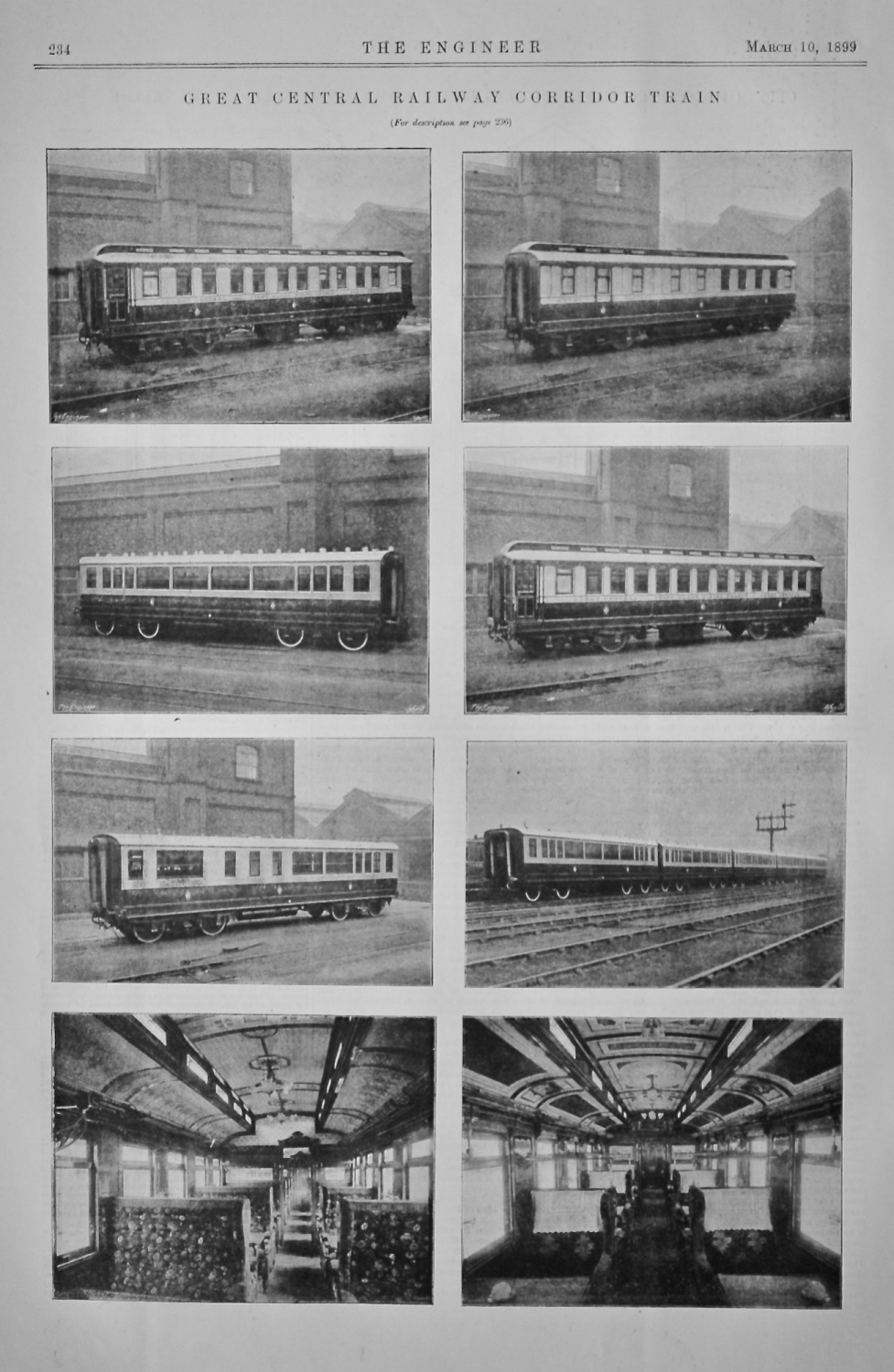 Great Central Railway Corridor Train.  1899.