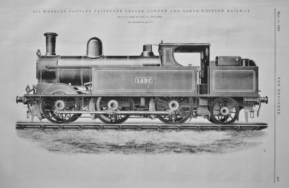 Six-Wheeled Coupled Passenger Engine, London and North-Western Railway.  18