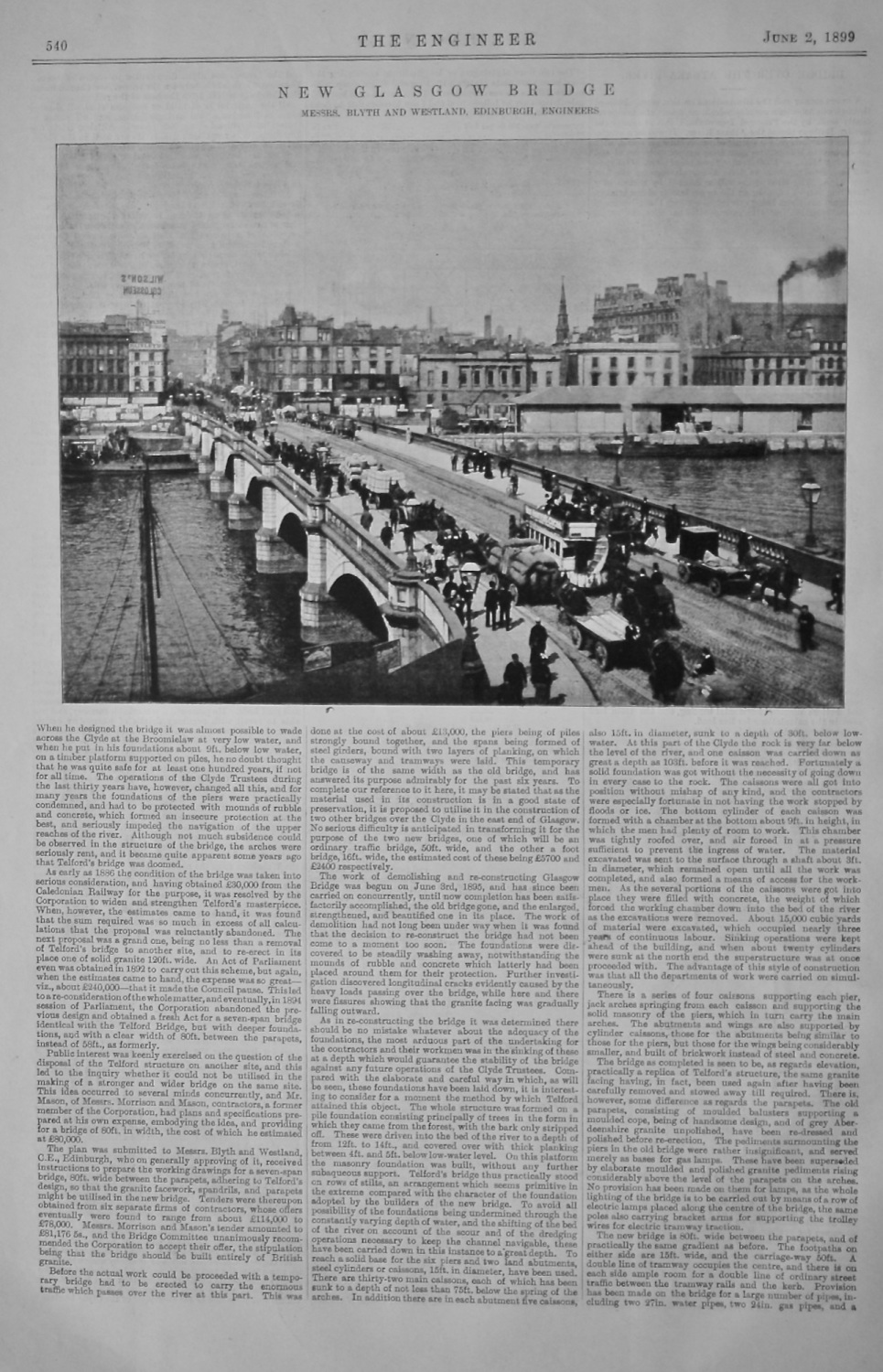 New Glasgow Bridge.  1899