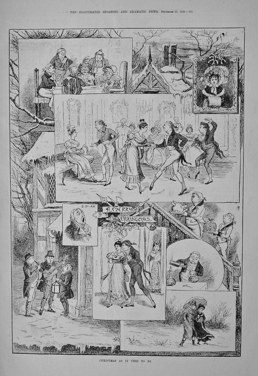 Christmas as it Used to Be.  1880.