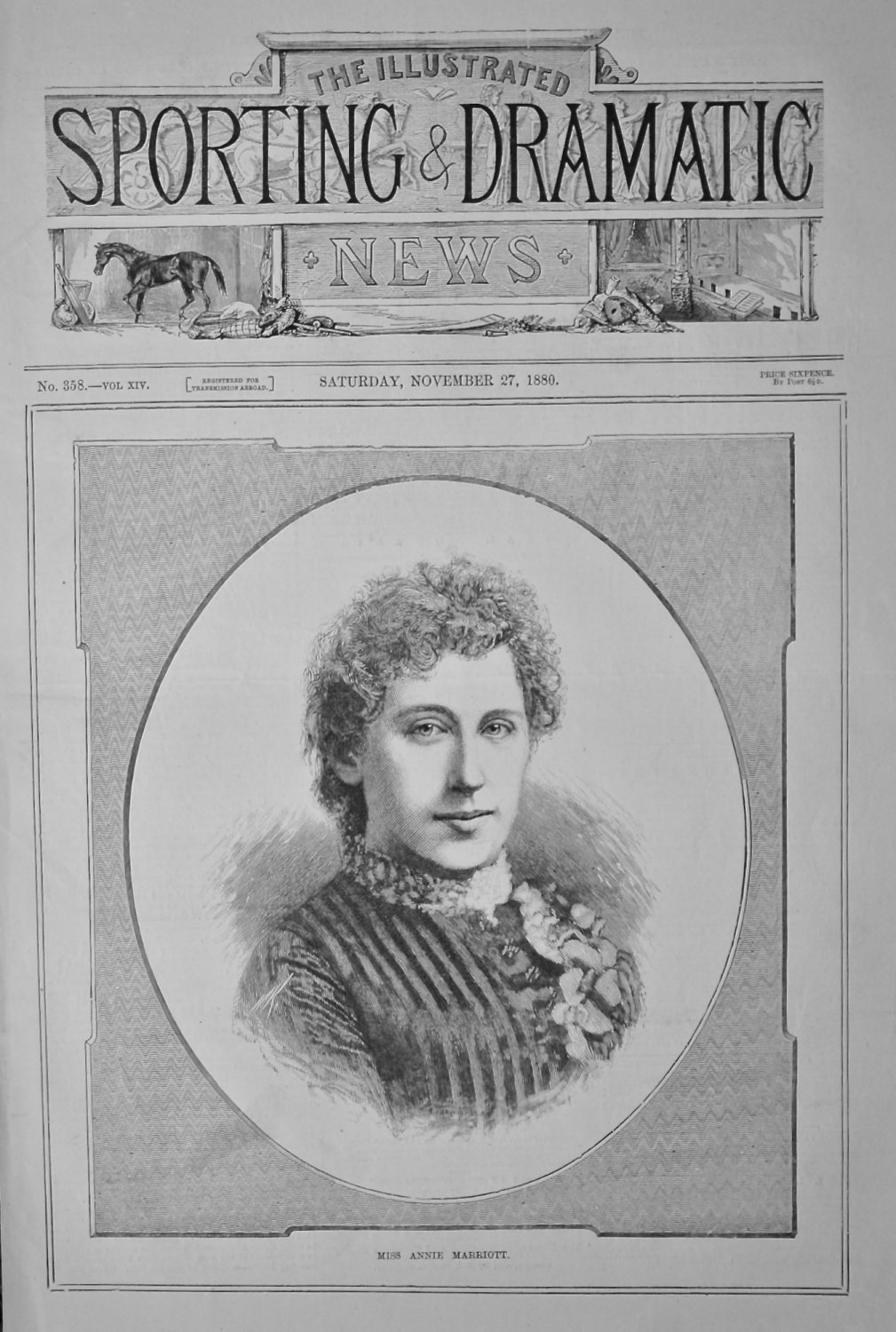 Miss Annie Marriott.  1880.