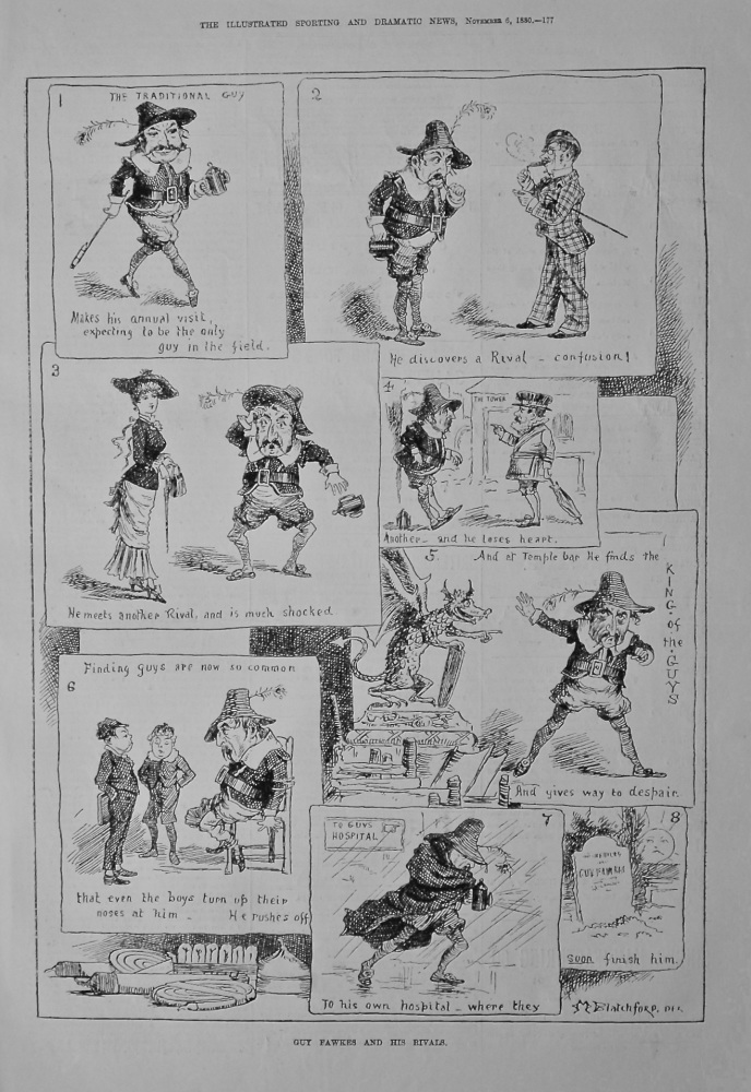 Guy Fawkes and His Rivals.  1880.