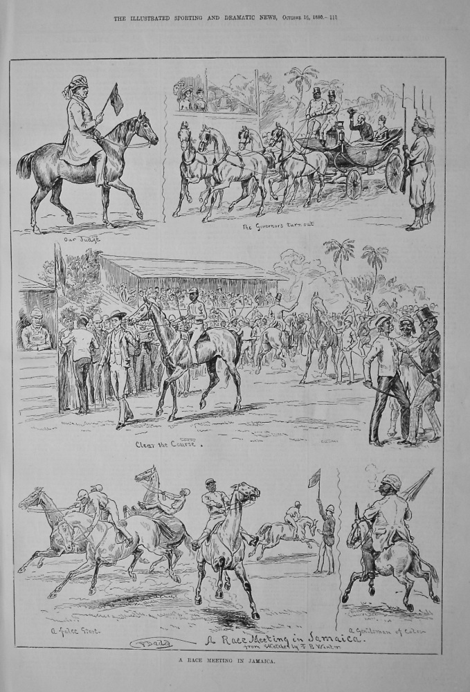 A Race Meeting in Jamaica.  1880.