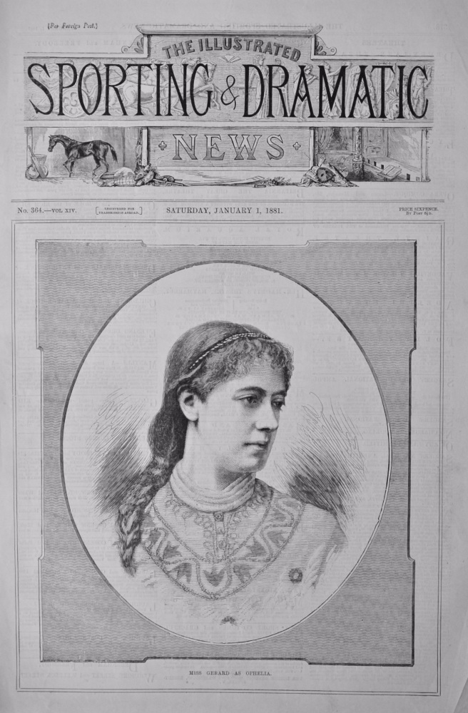 Miss Gerard as Ophelia.  1881.