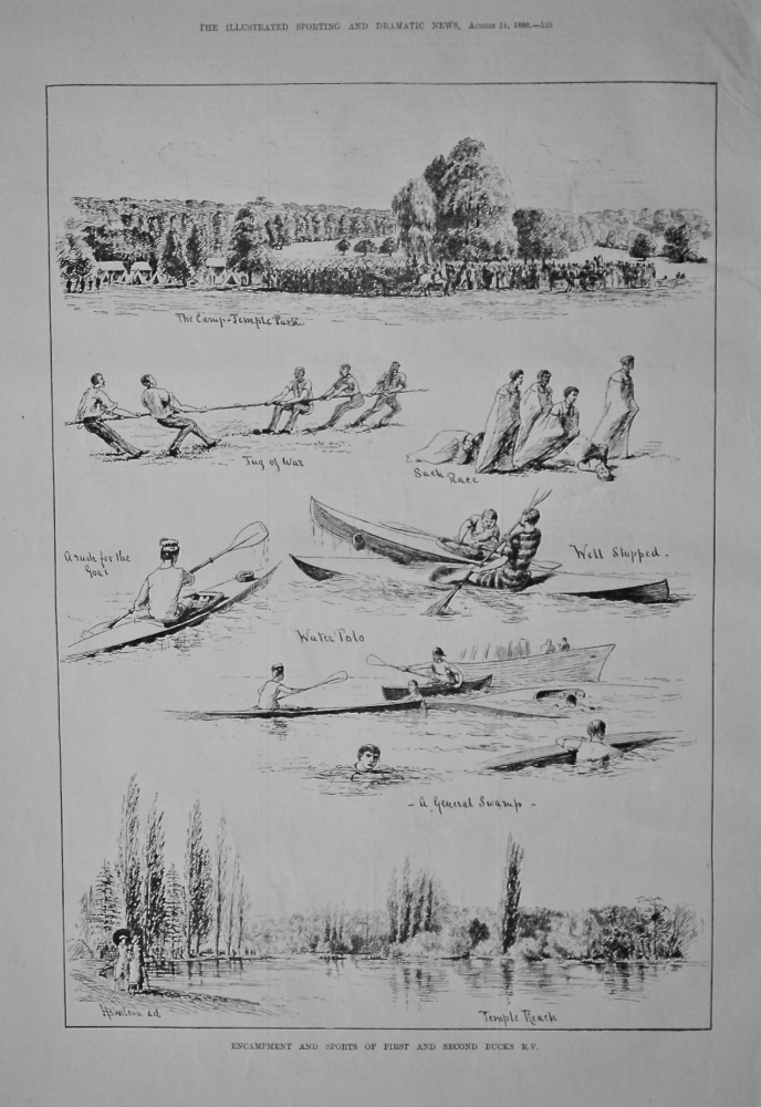 Encampment and Sports of First and Second Bucks R.V.  1880.
