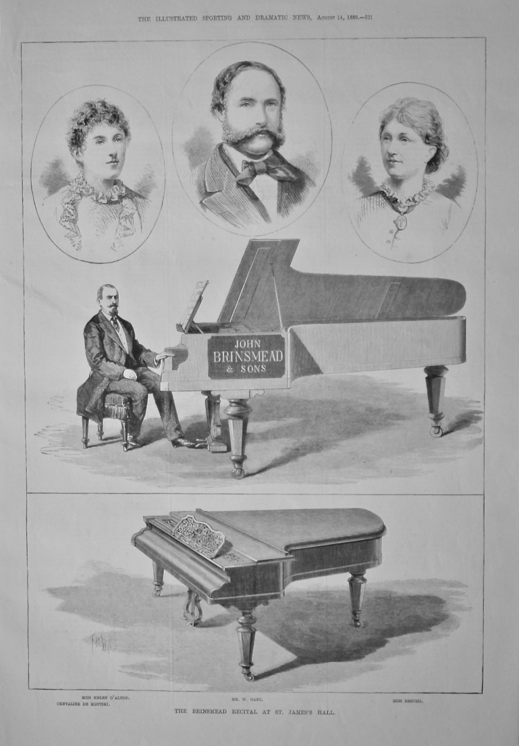 The Brinsmead Recital at St. James's Hall.  1880.