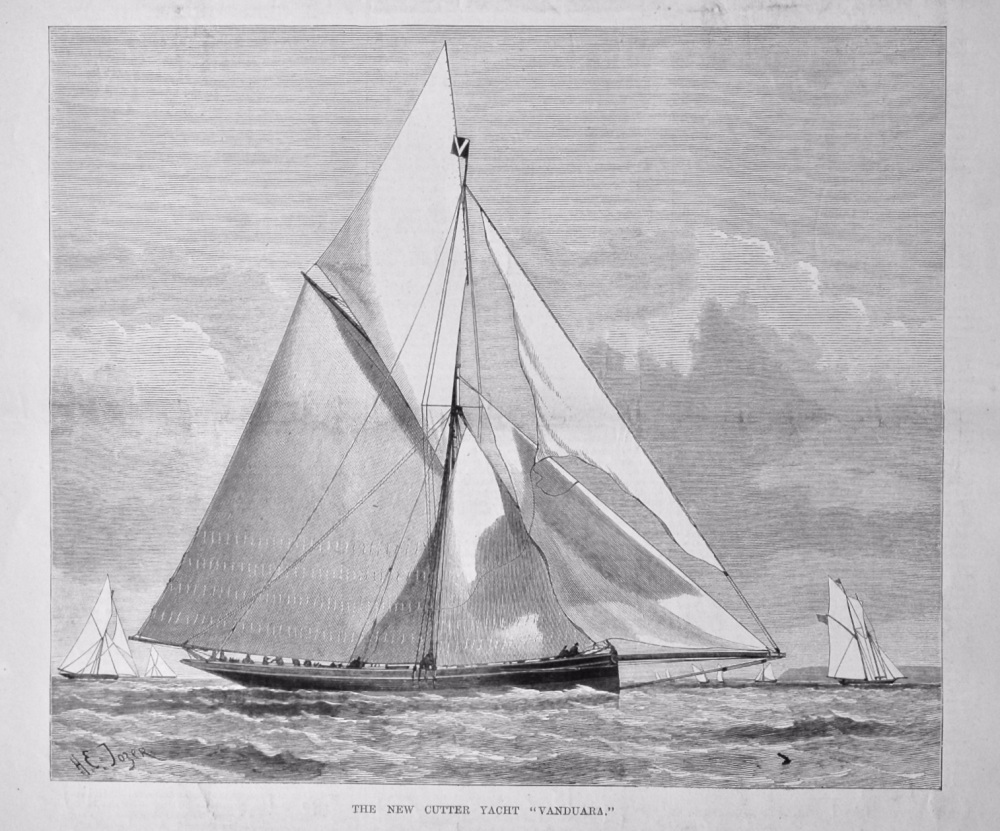 The New Cutter Yacht "Vanduara."  1880.