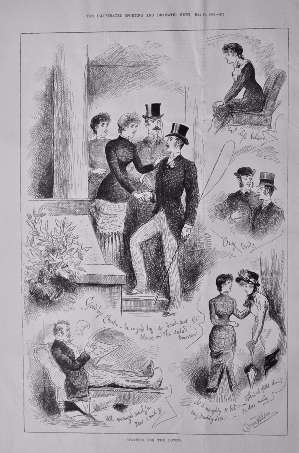 Starting for the Downs.  (Epsom Derby)  1880.