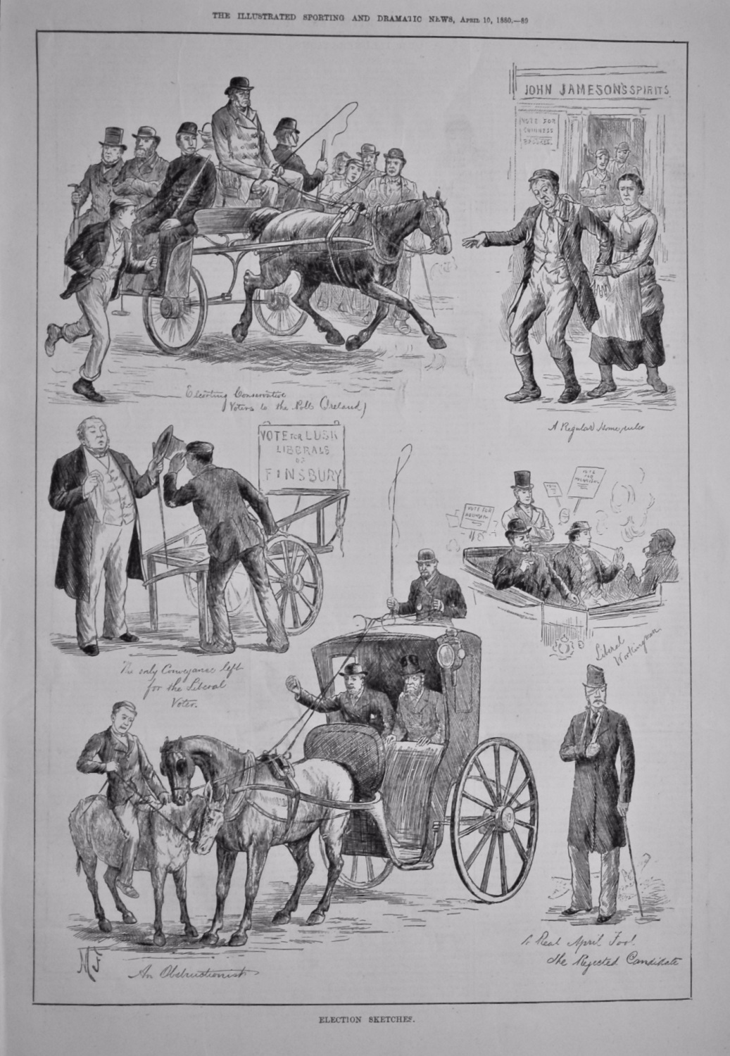Election Sketches.  1880.