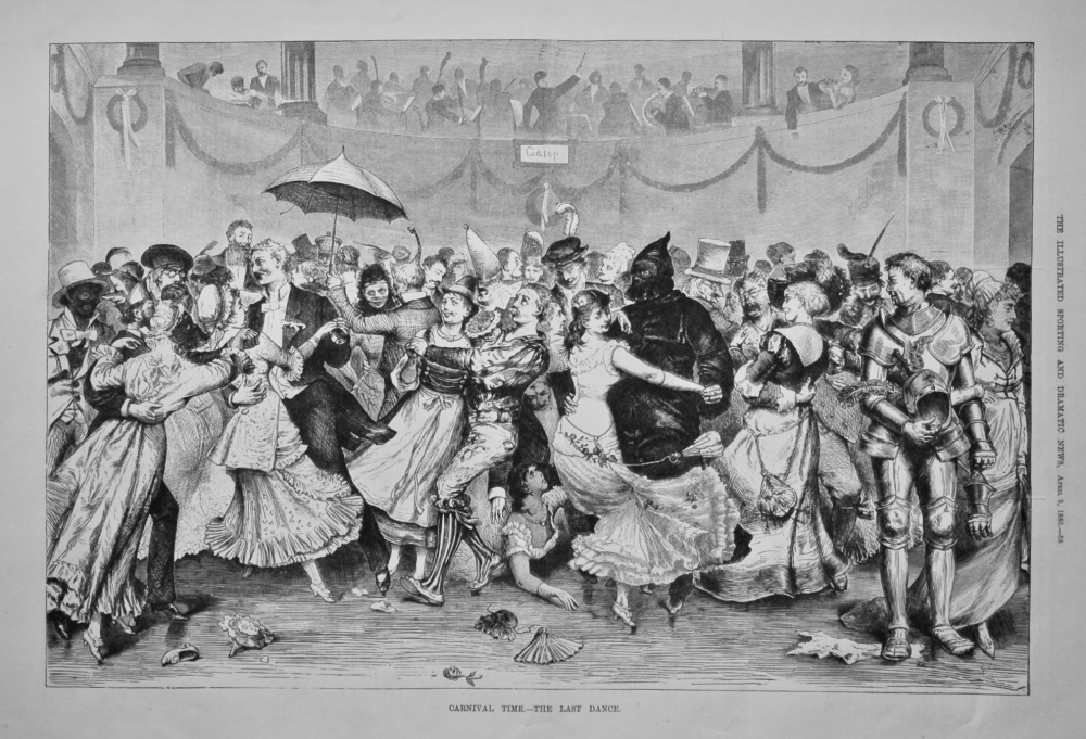 Carnival Time.- The Last Dance.  1880.