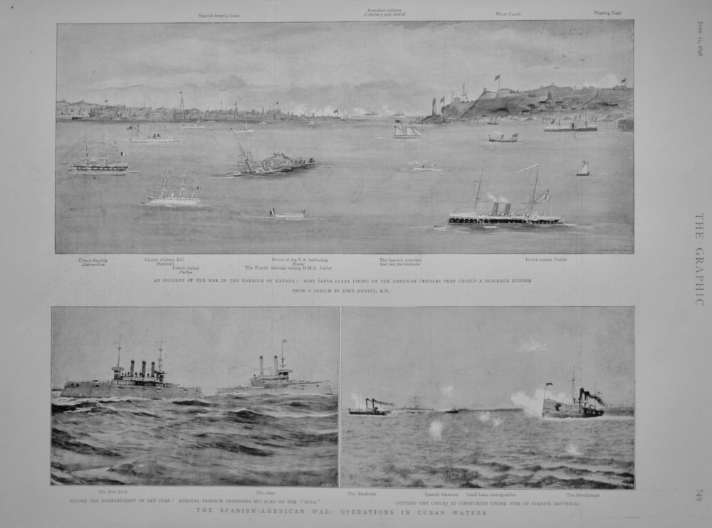 The Spanish-American War : Operations in Cuban Waters.  1898.