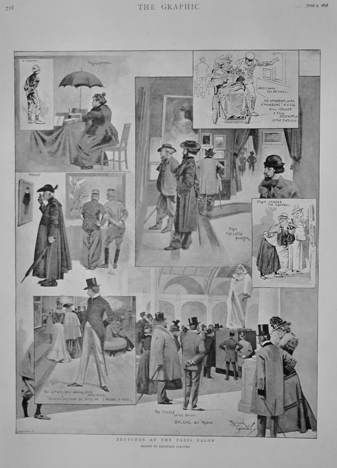 Sketches at the Paris Salon.  1898.