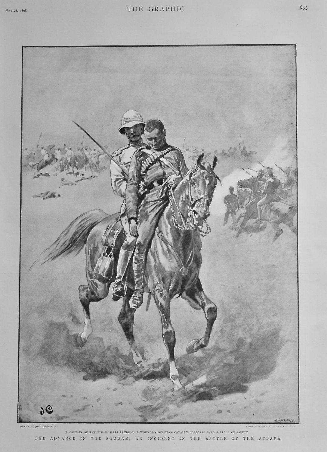 The Advance in the Sudan : An Incident in the Battle of the Atbara.  1898.