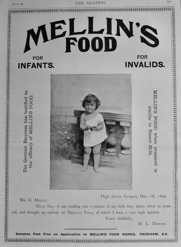 Mellin's Food.  1898.