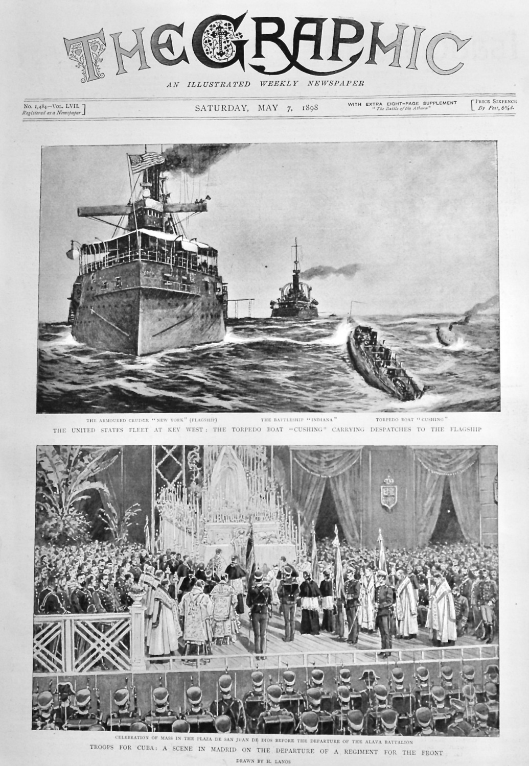 Troops for Cuba : A Scene in Madrid on the Departure of a Regiment to the F