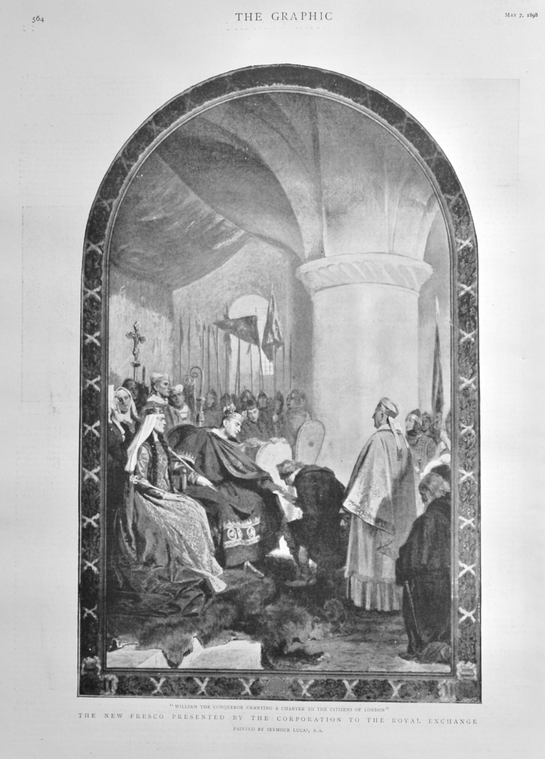 The New Fresco Presented by the Corporation to the Royal Exchange.  1898.