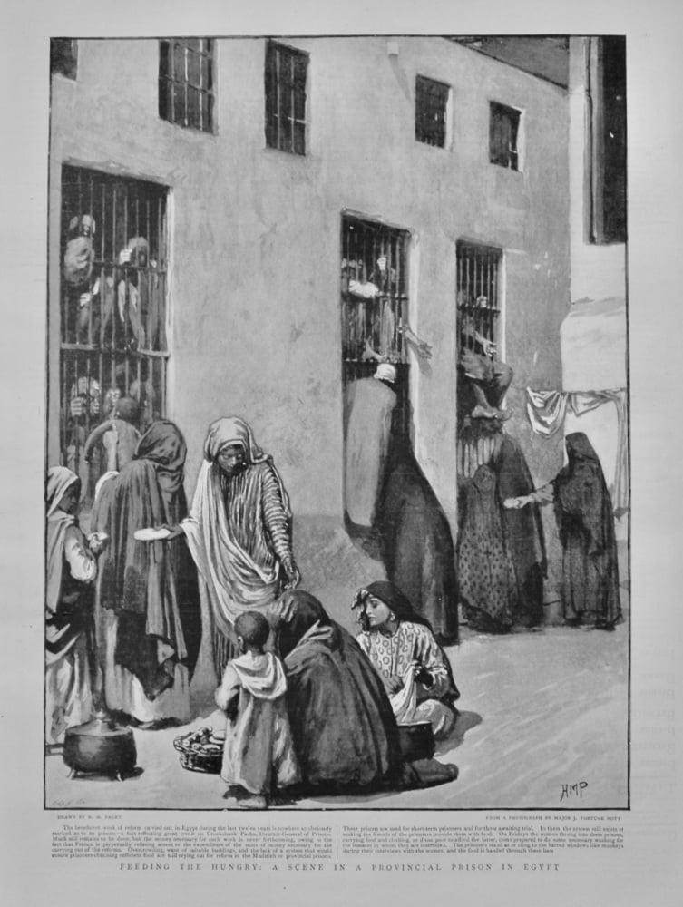 Feeding the Hungry : A Scene in a Provincial Prison in Egypt.  1898.