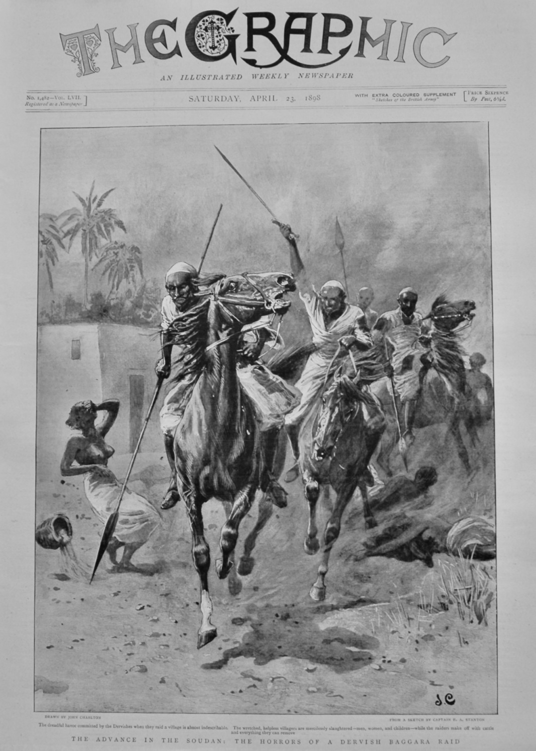 The Advance in the Sudan : The Horrors of a Dervish Baggara Raid.  1898.