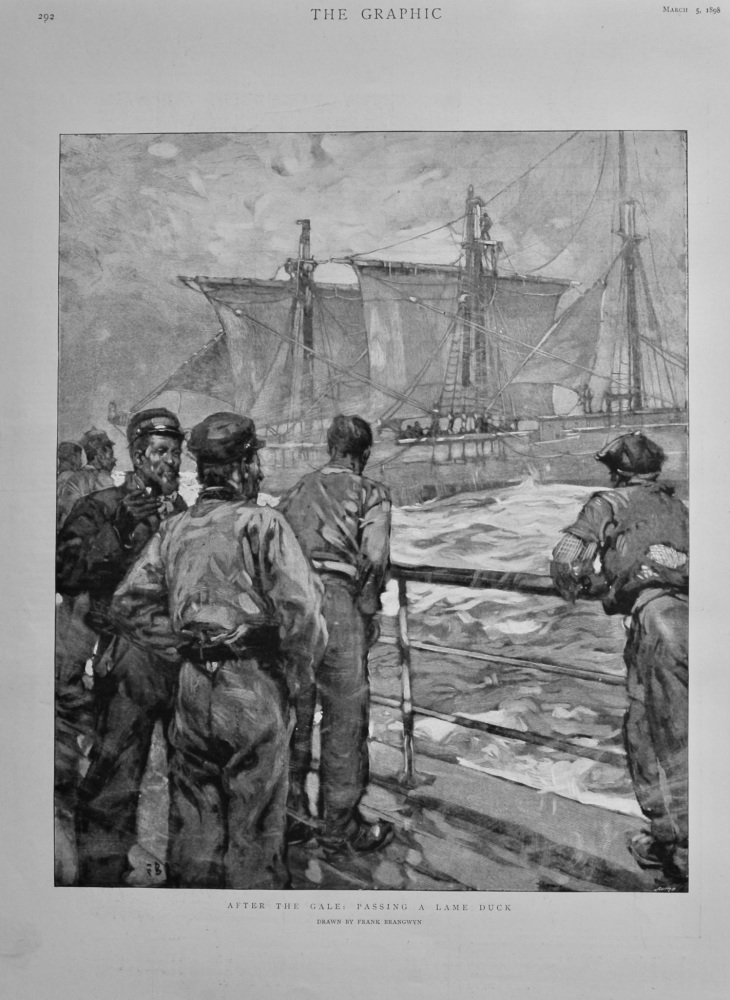 After the Gale : Passing a Lame Duck.  1898.