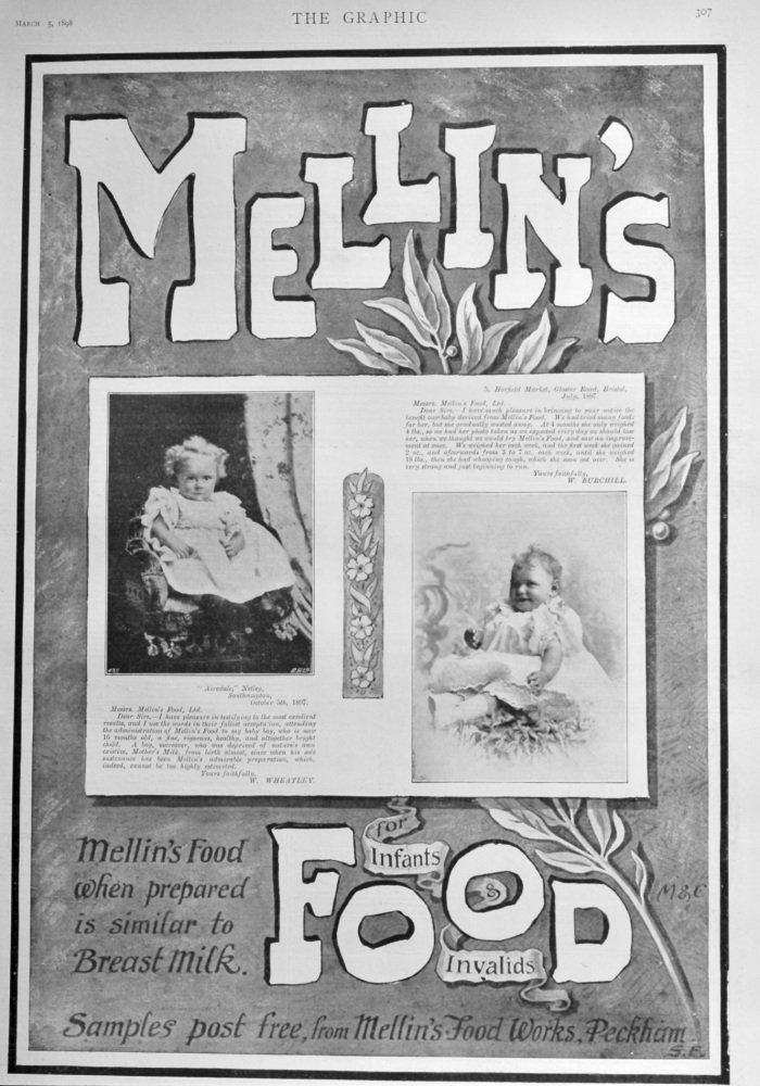 Mellin's Food.  1898.