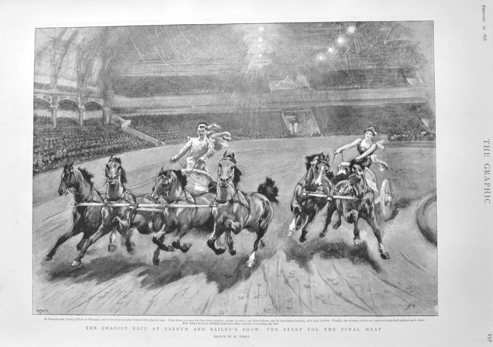 The Chariot Race at Burnham and Bailey's Show : The Start for the final hea