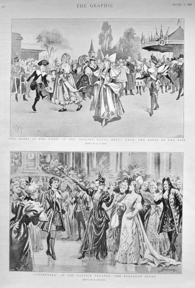 "Cinderella" at the Garrick Theatre : The Ballroom Scene.  1898.
