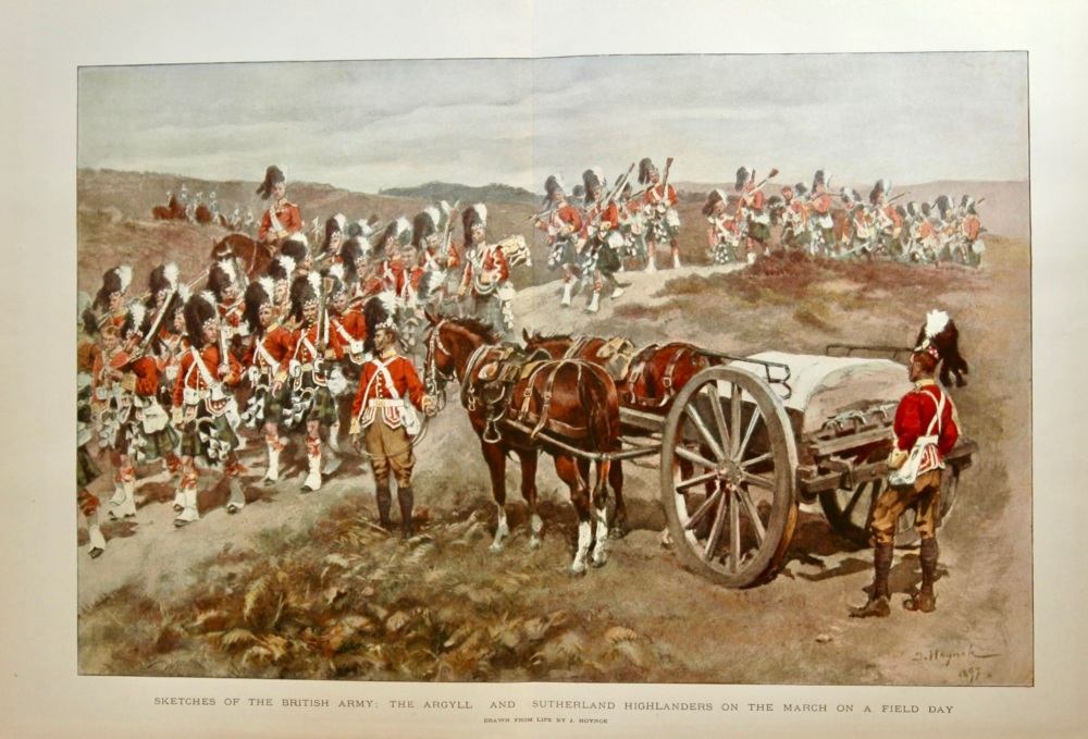 Sketches of the British Army : The Argyll and Sutherland Highlanders on the
