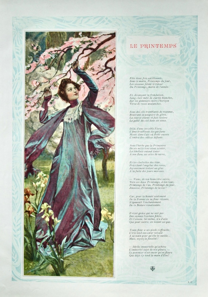 Le Pretemps, L'Ete, L'Automne, L'Hiver.  (Poetry with Illustrations)  1898