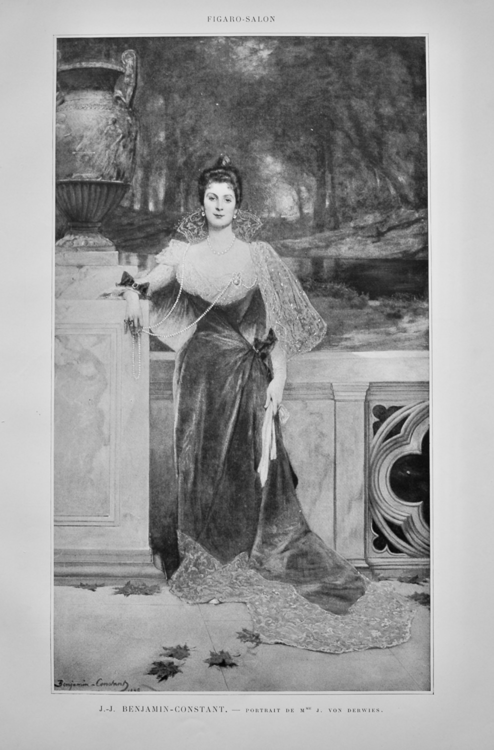 Portrait de Mme. J. Von Derwies.  (Artist- J. J. Benjamin-Constant.)  1899.