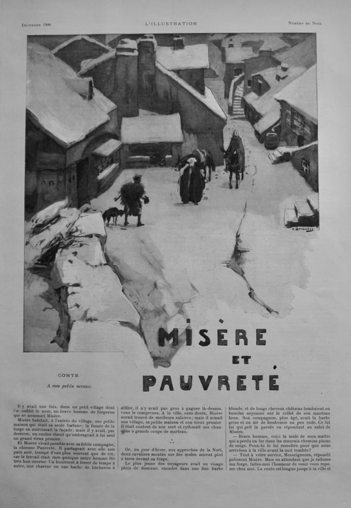 Misere et Pauvrete. (Written by Jaques Maribert)  1900