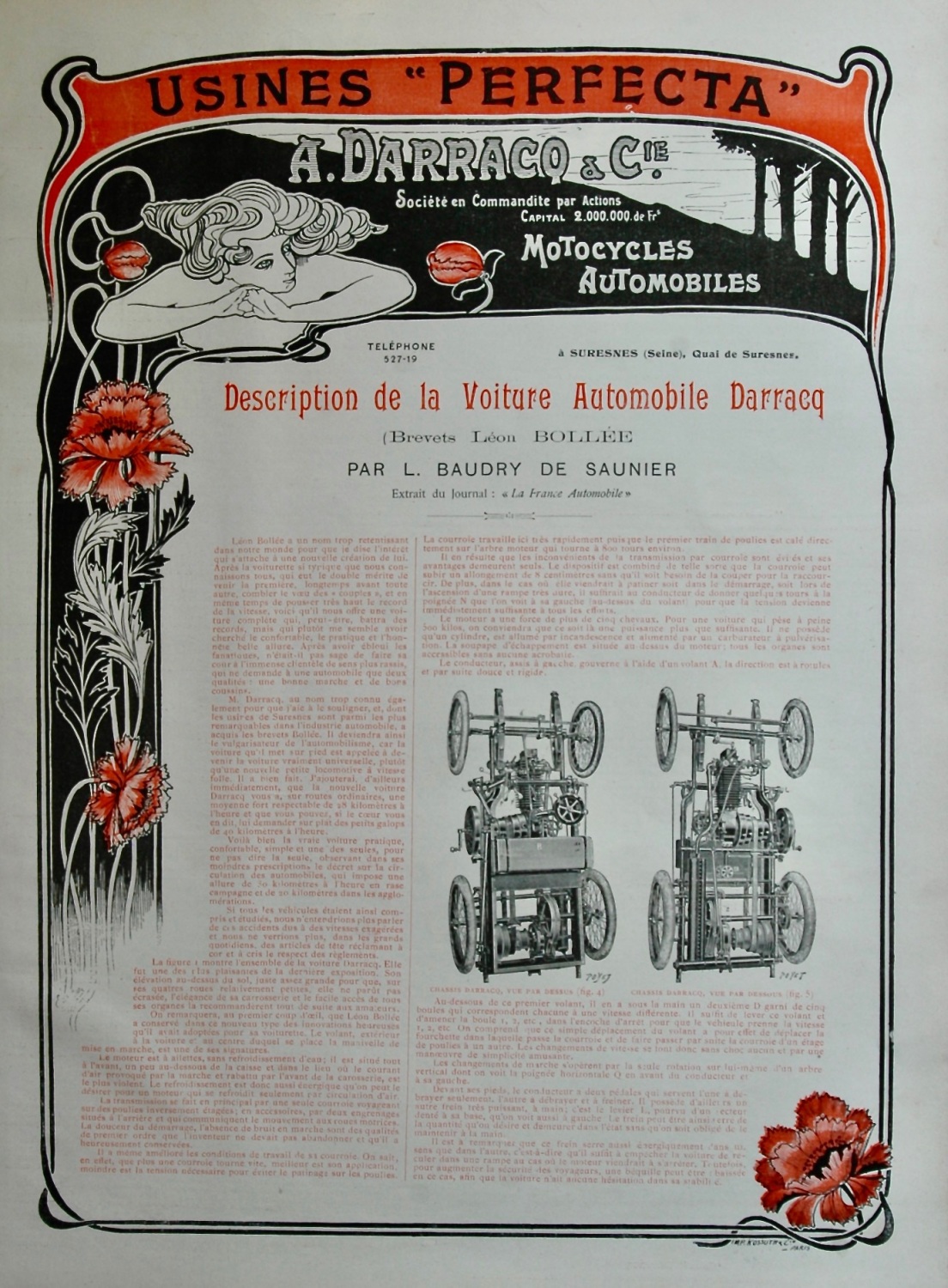 A Darracq & Cie.   (Motorcycles, Automobiles) 1899.