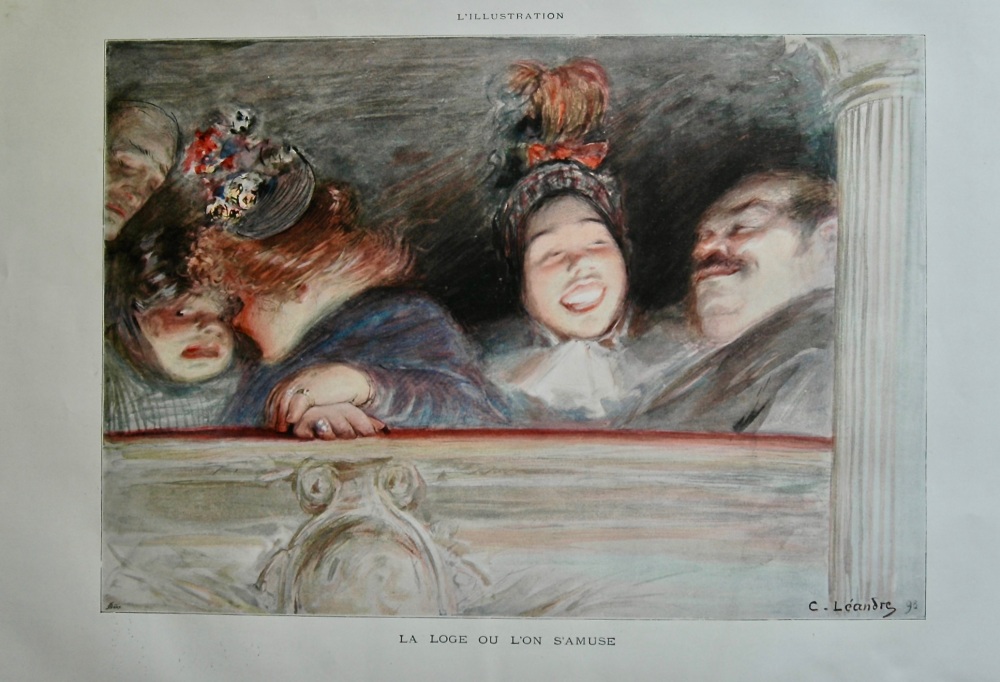 La  loge  ou  l'on  s'amuse.  (C. Leandre)  1898.
