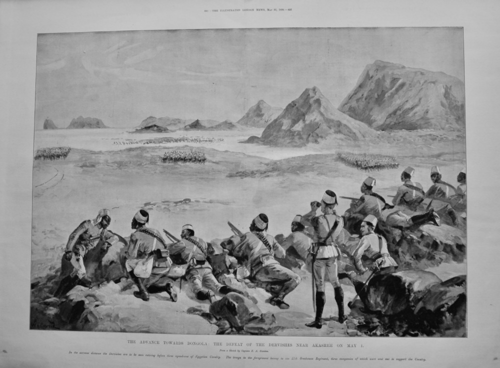 The Advance Towards Dongola : The Defeat of the Dervishes near Akasheh on May 1. 1896.