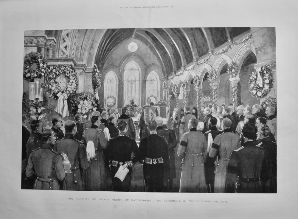 The Funeral of Prince Henry of Battenberg : The Ceremony in Whippingham Church.  1896.