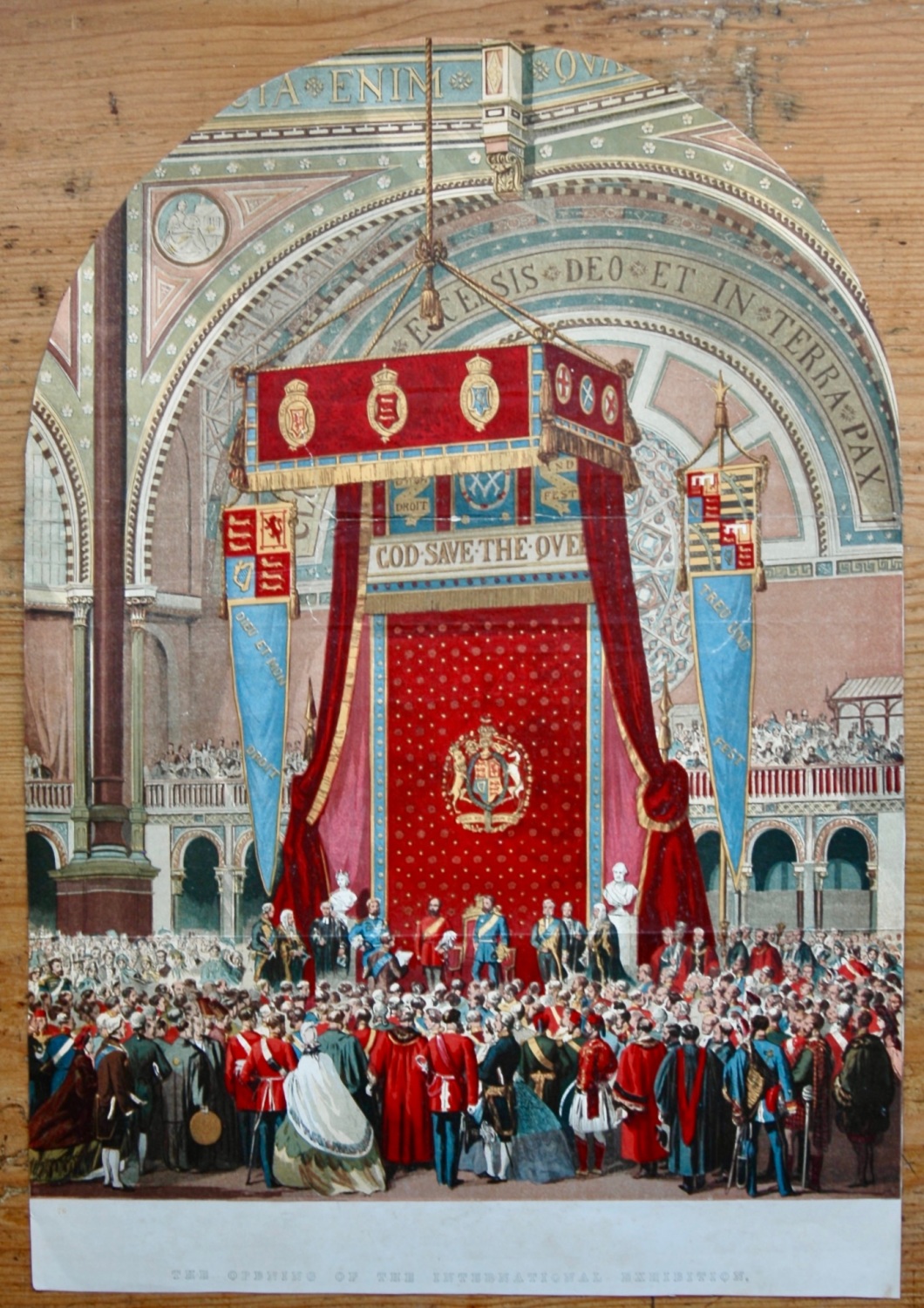 The Opening of the International Exhibition.  (Chromolithograph) 1862.