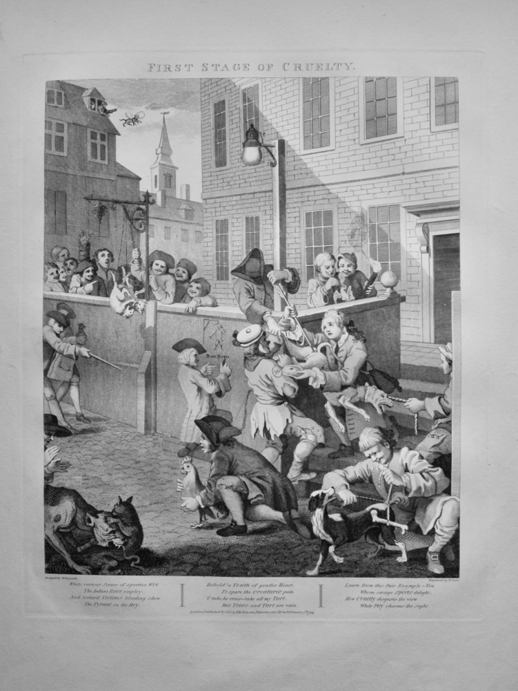 "Hogarth Restored" : First Stage of Cruelty.  1802.