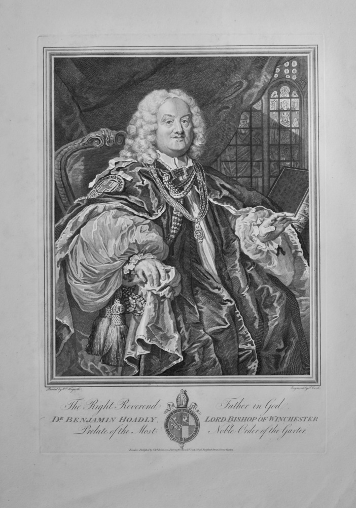 The Right Reverend Dr. Benjamin Hoadly,  Lord Bishop of Winchester. 1802