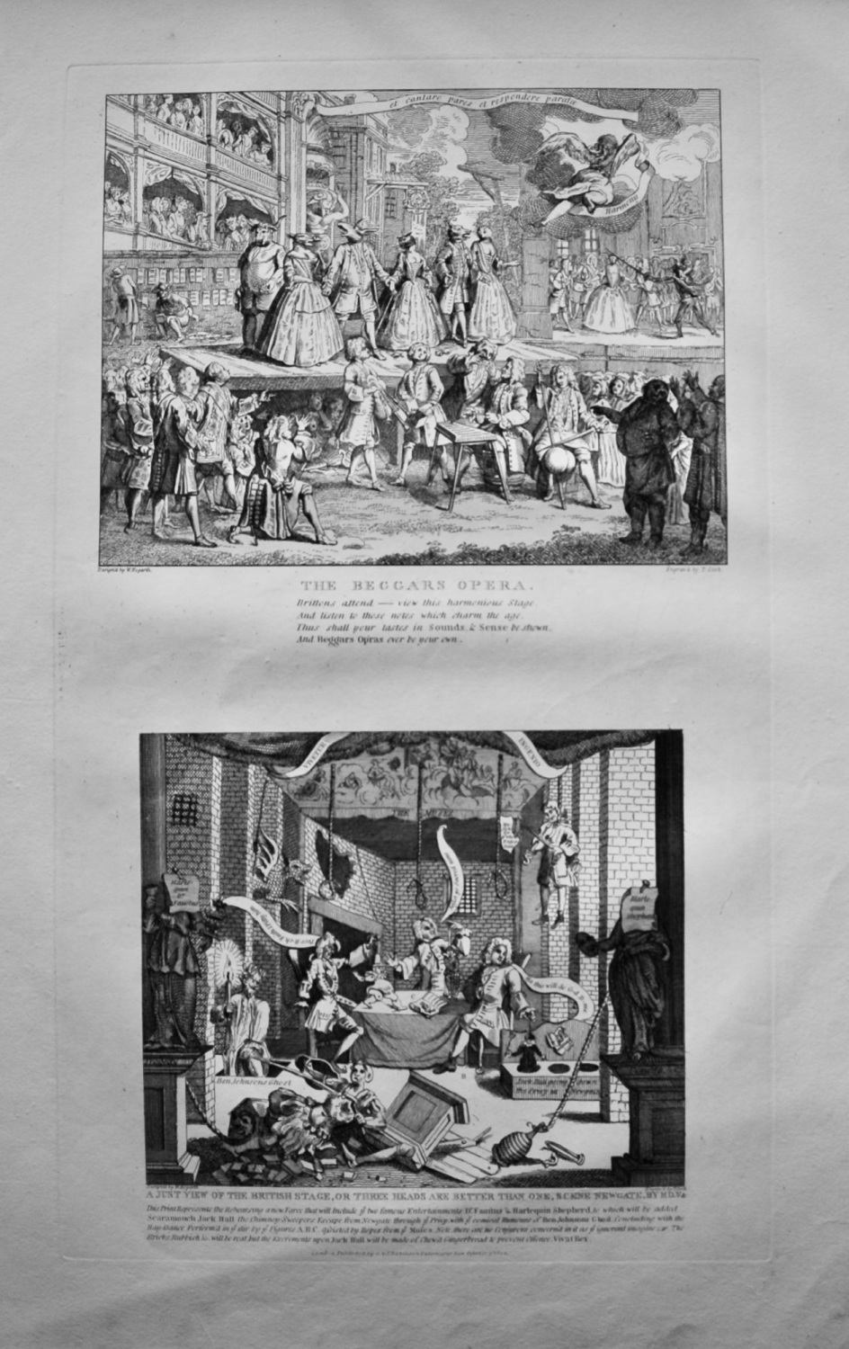 Hogarth Restored : The Beggars Opera.  &   A Just view of the British Stage