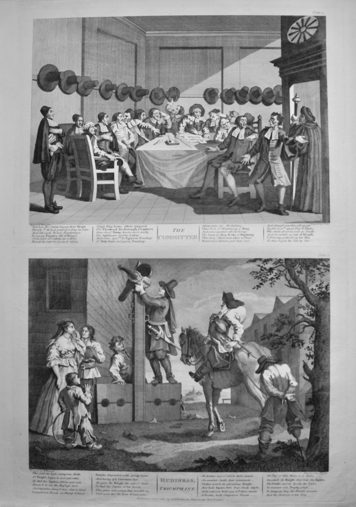 "Hogarth Restored," : Hudibras,- "Triumphant   &  The Committee." 1802.