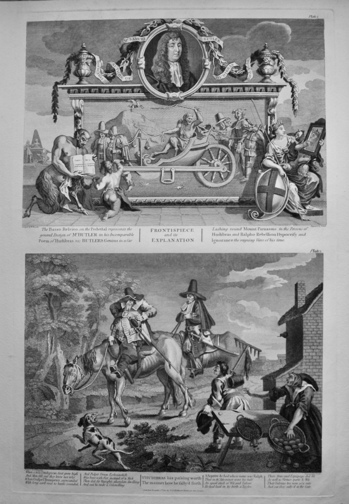 "Hogarth Restored," Hudibras. :  Frontispiece and its Explanation.  &  Sr. Hudibras.  1801.