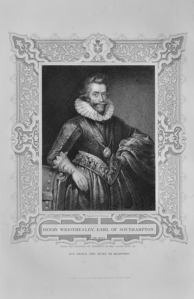 Henry Wriothesley, Earl of Southampton. 