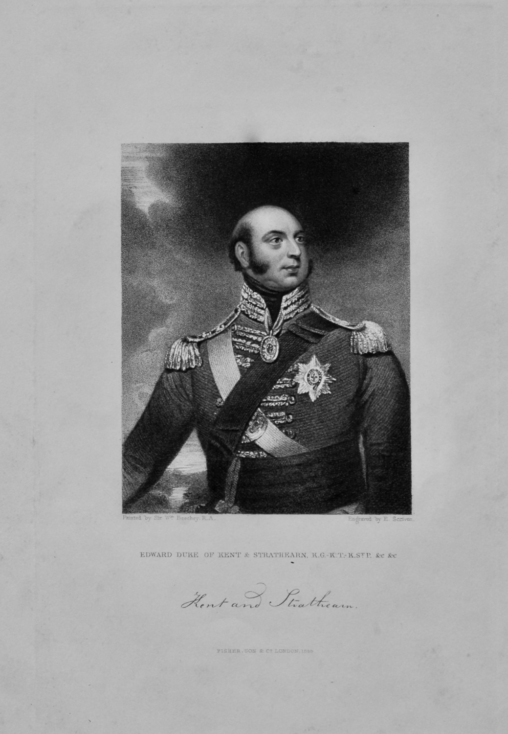 Edward Duke of Kent & Strathearn.  1844.