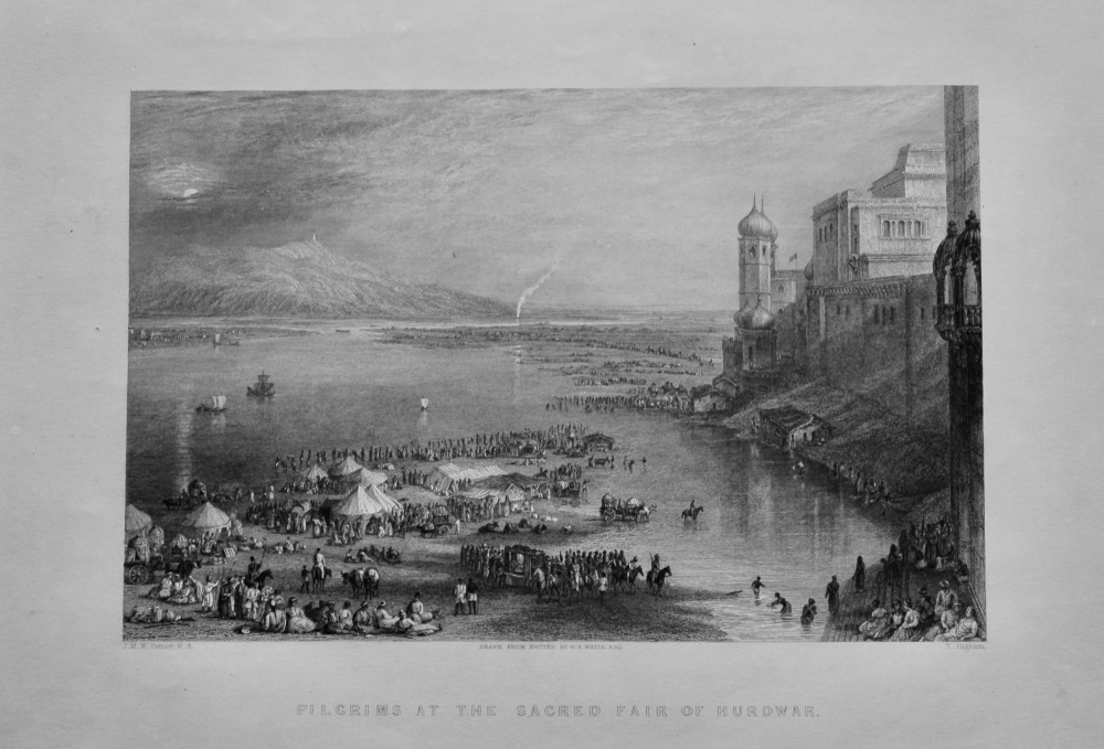 Pilgrims at the Sacred Fair of Hurdwar.  1844.