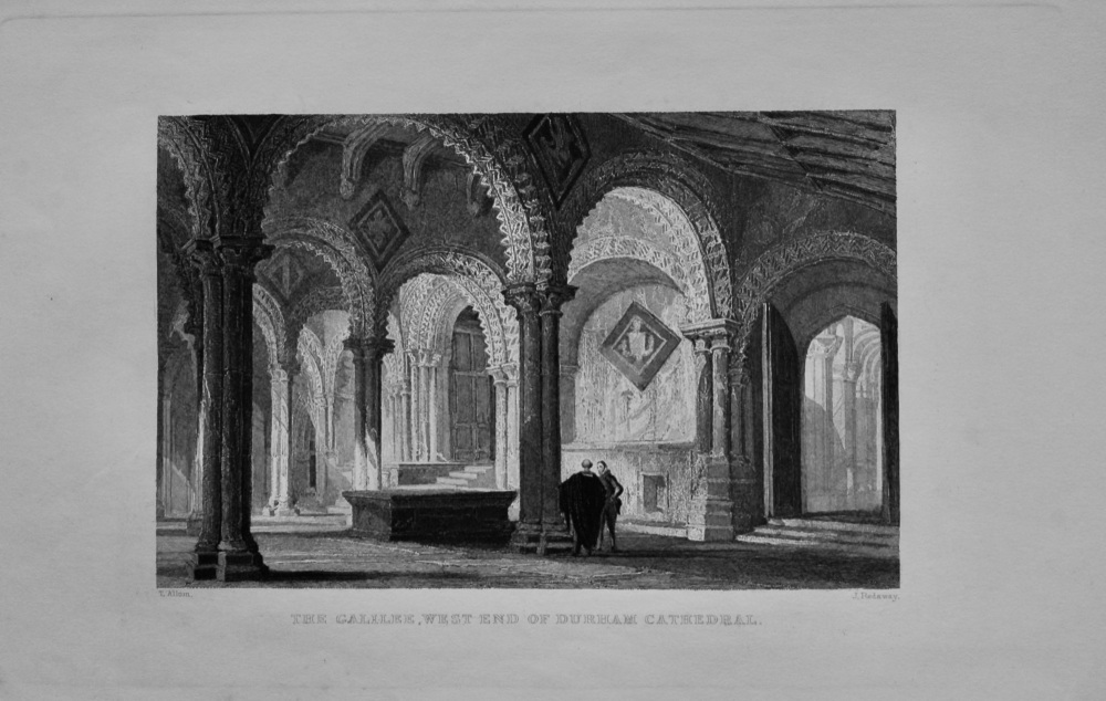 The Galilee, West End of Durham Cathedral.  1844.