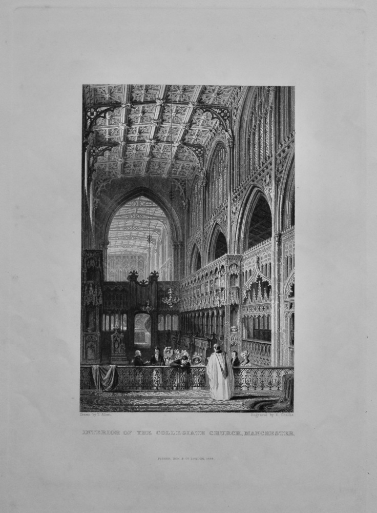 Interior of the Collegiate Church, Manchester.  1844.